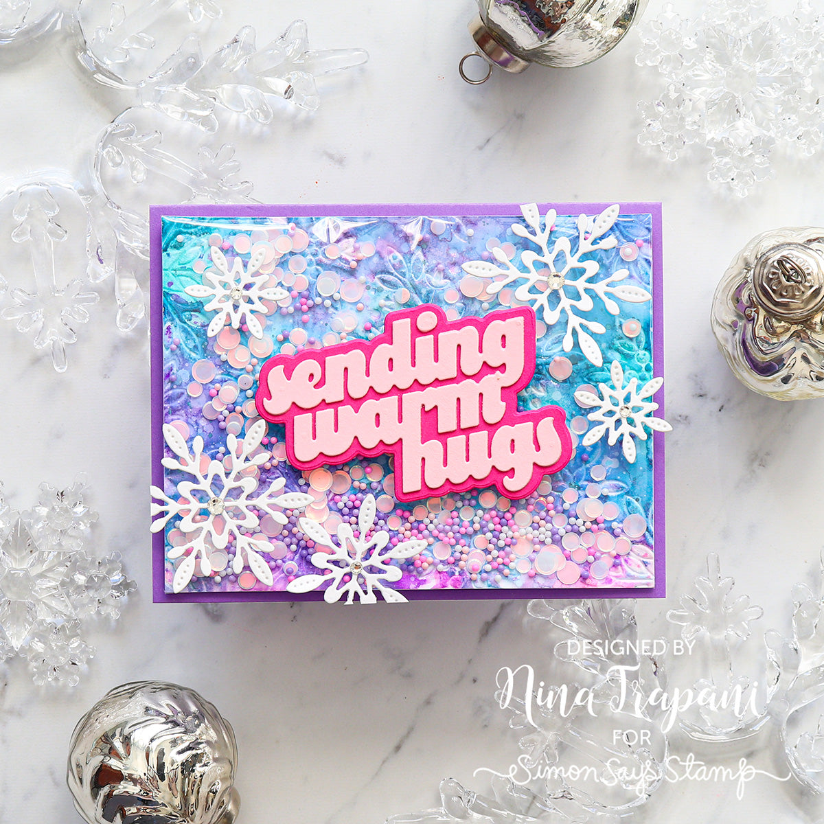 CZ Design Sending Warm Hugs Wafer Dies czd284 DieCember Hugs Card