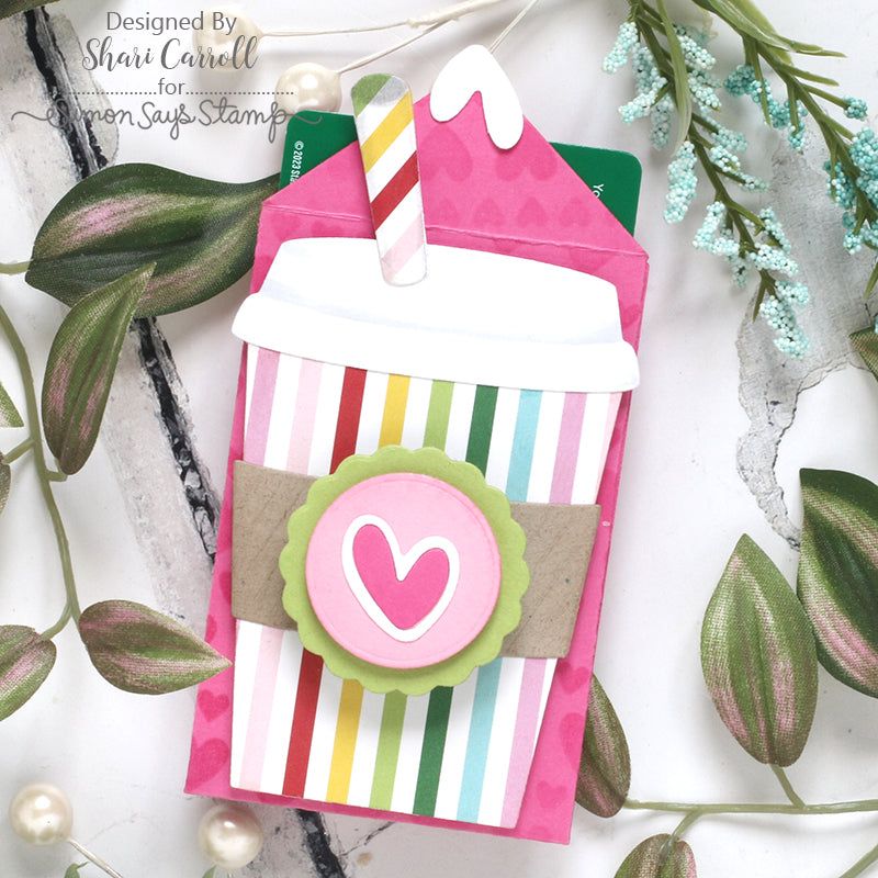 Art Impressions ENVELOPE GIFT CARD HOLDER Die Set 5344 Colorful Cup | color-code:ALT01