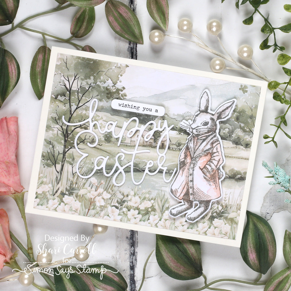 Simon Says Stamp Vintage Bunnies Wafer Dies 1583sdc Easter Card | color-code:ALT13