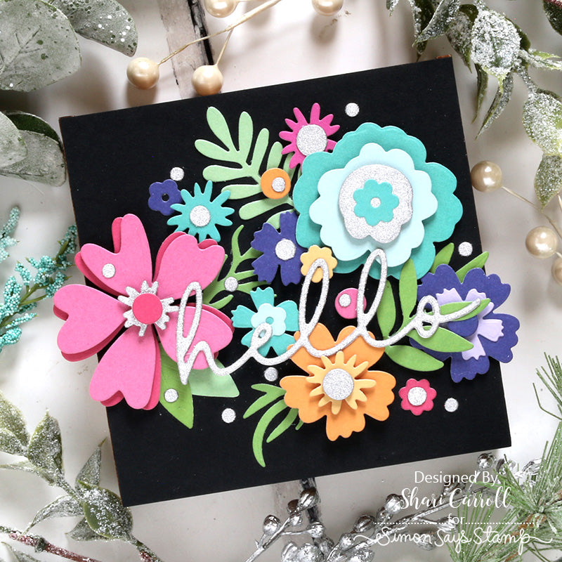 Simon Says Stamp Aurora Blooms Wafer Dies sssd112938 Diecember Hello Decor | color-code:ALT02