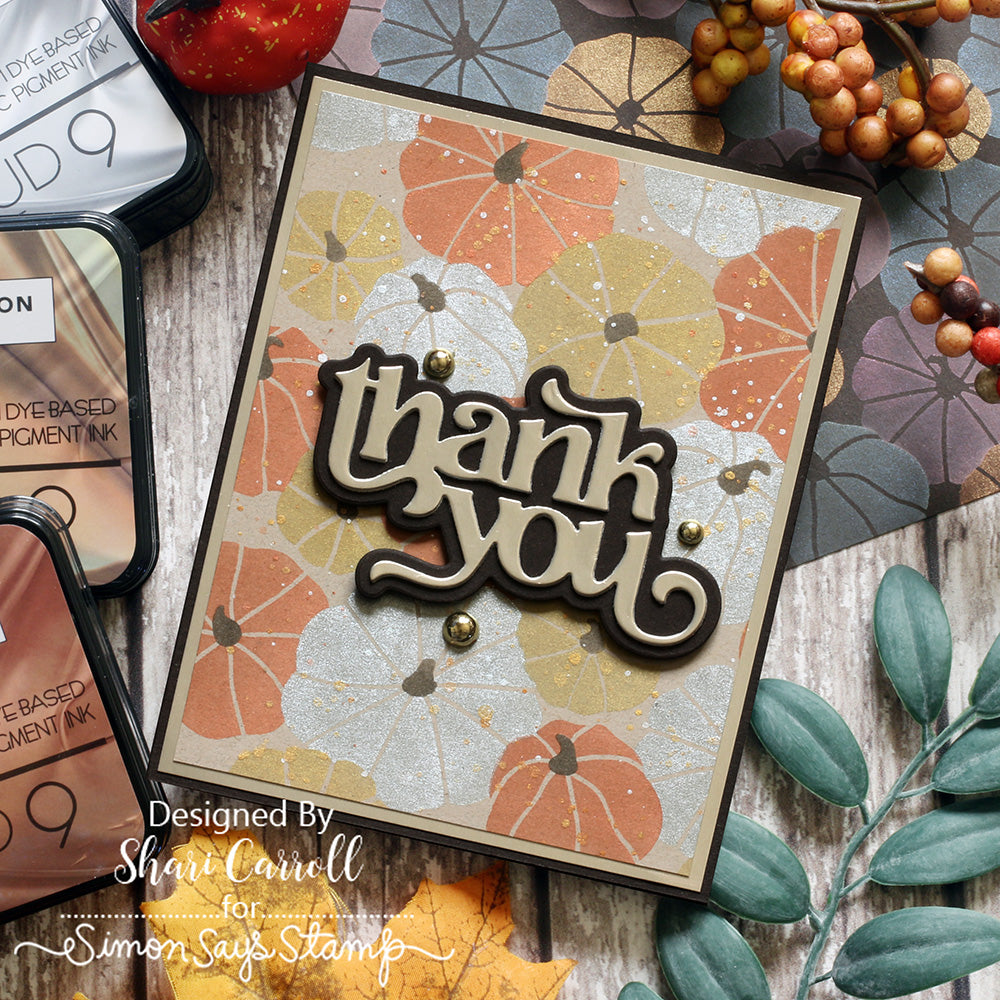 Simon Says Stamp Stencils Pumpkin Patch 1100st Thank You Card | color-code:ALT09