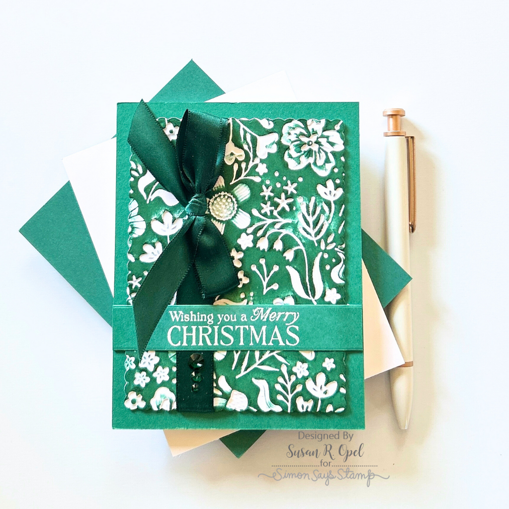 Simon Says Stamps and Dies Shiny Baubles set1042sb STAMPtember Christmas Card