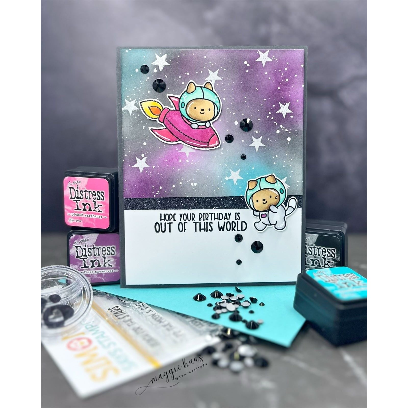 Simon Says Stamp Shoot for the Moon Wafer Dies 1345sdc Happy Camper Birthday Card | color-code:ALT02