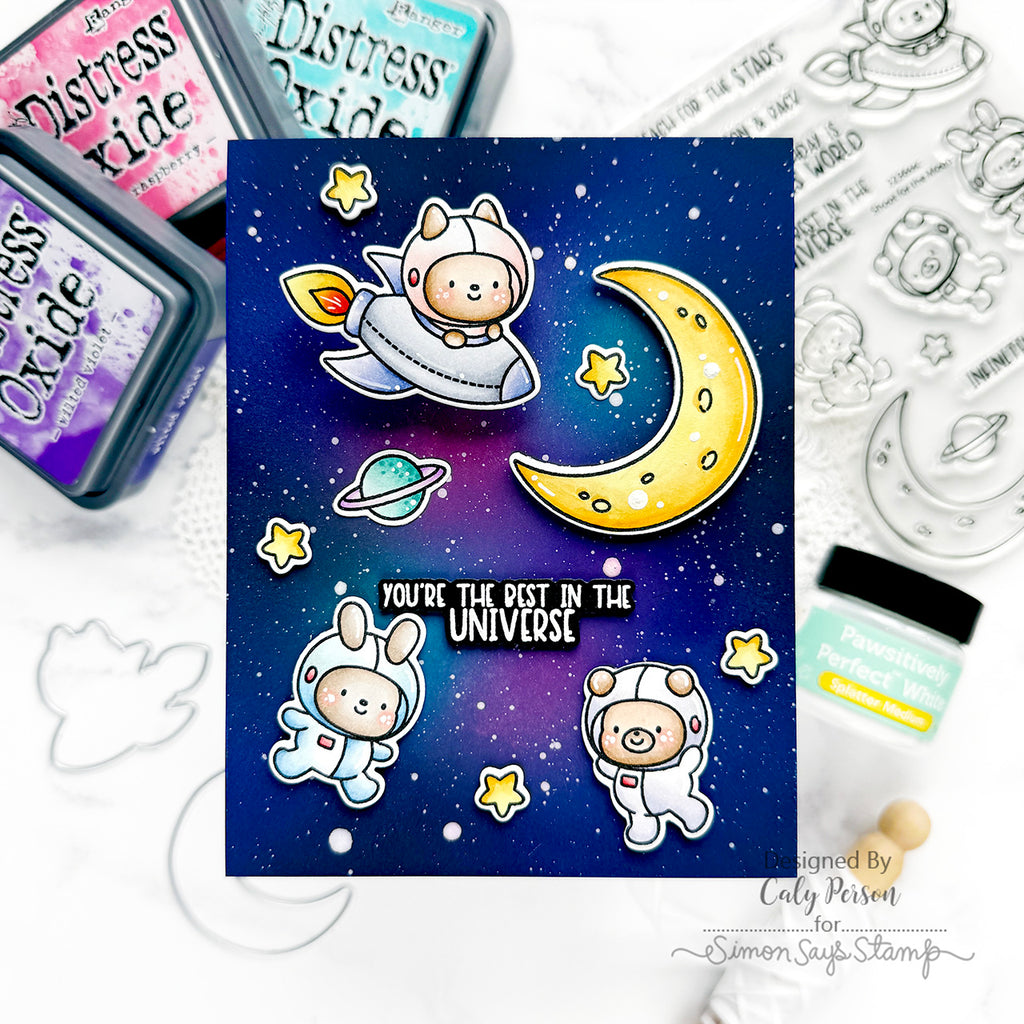 Simon Says Stamps and Dies Shoot for the Moon set1027sm Happy Camper Best in the Universe Card | color-code:ALT06