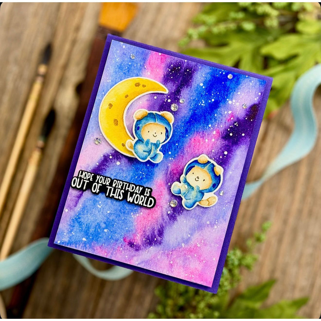 Simon Says Stamps and Dies Shoot for the Moon set1027sm Happy Camper Birthday Card
