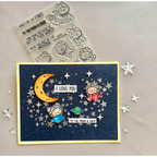 Simon Says Clear Stamps Shoot for the Moon 3236ssc Happy Camper Love You Card