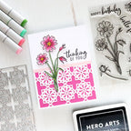 Hero Arts Wild Flowerss Clear Stamp and Die Set sb391 thinking of you