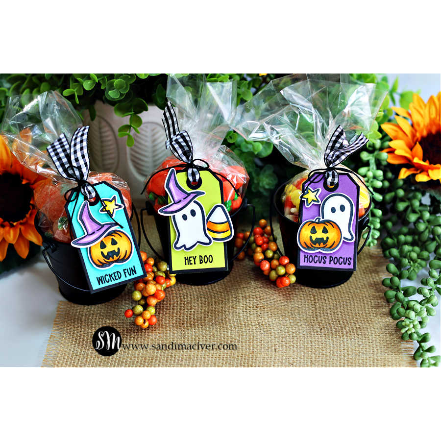 Tim Holtz Tiny Frights Stamps with Simon Says Stamp Dies Bundle settf25 Halloween Treat Tags | color-code:ALT12