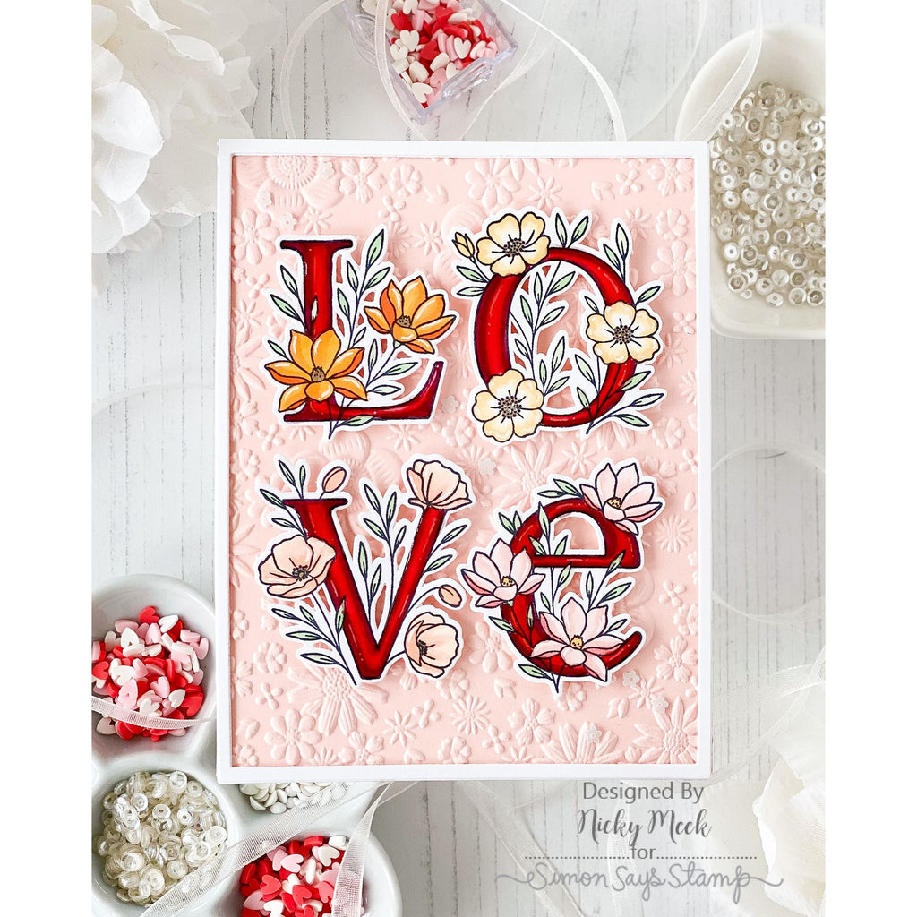 Simon Says Clear Stamps Floral Word Builder 2406ssc Always There Love Card Nicky Meek | color-code:ALT01