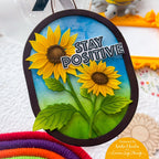 Simon Says Clear Stamps Positive Thoughts 3409msc Every Happiness Keisha Charles Oval Sunflower Card