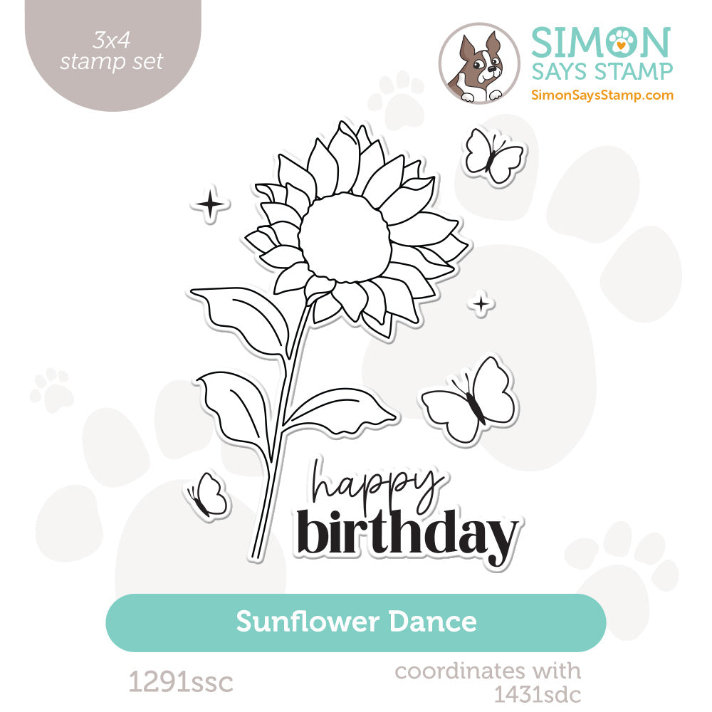 Simon Says Clear Stamps Sunflower Dance 1291ssc