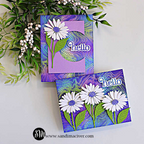 Simon Says Stamp Dewdrop Daisy Wafer Dies s1153 Shine On Vari-colored Hello Cards Sandi MacIver | color-code:ALT08
