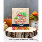 Simon Says Stamp Embossing Folder Dotted Spiral sf477 STAMPtember Friend Card Michelle Peckham
