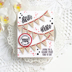 Simon Says Stamp Festive Bunting Wafer Dies 1696sd Celebrating You Red and Kraft Card Heather Hoffman | color-code:ALT04