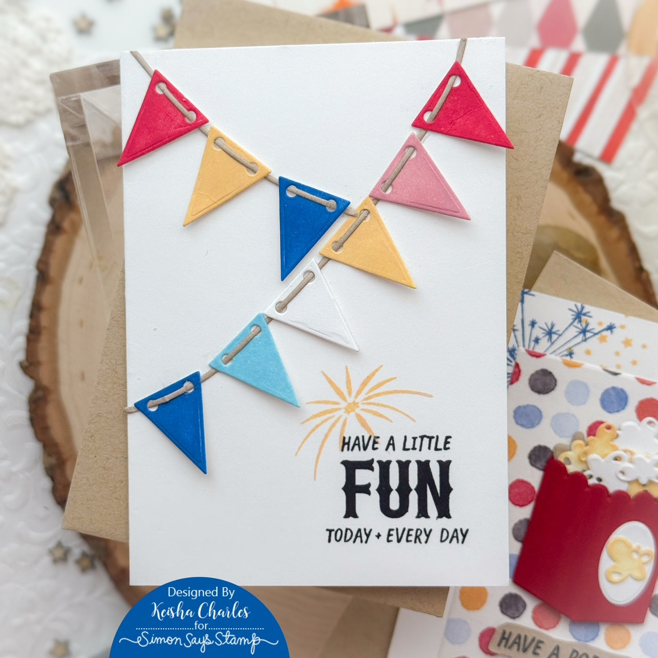 Simon Says Stamp Festive Bunting Wafer Dies 1696sd Have a Little Fun Card Nautical Keisha Charles