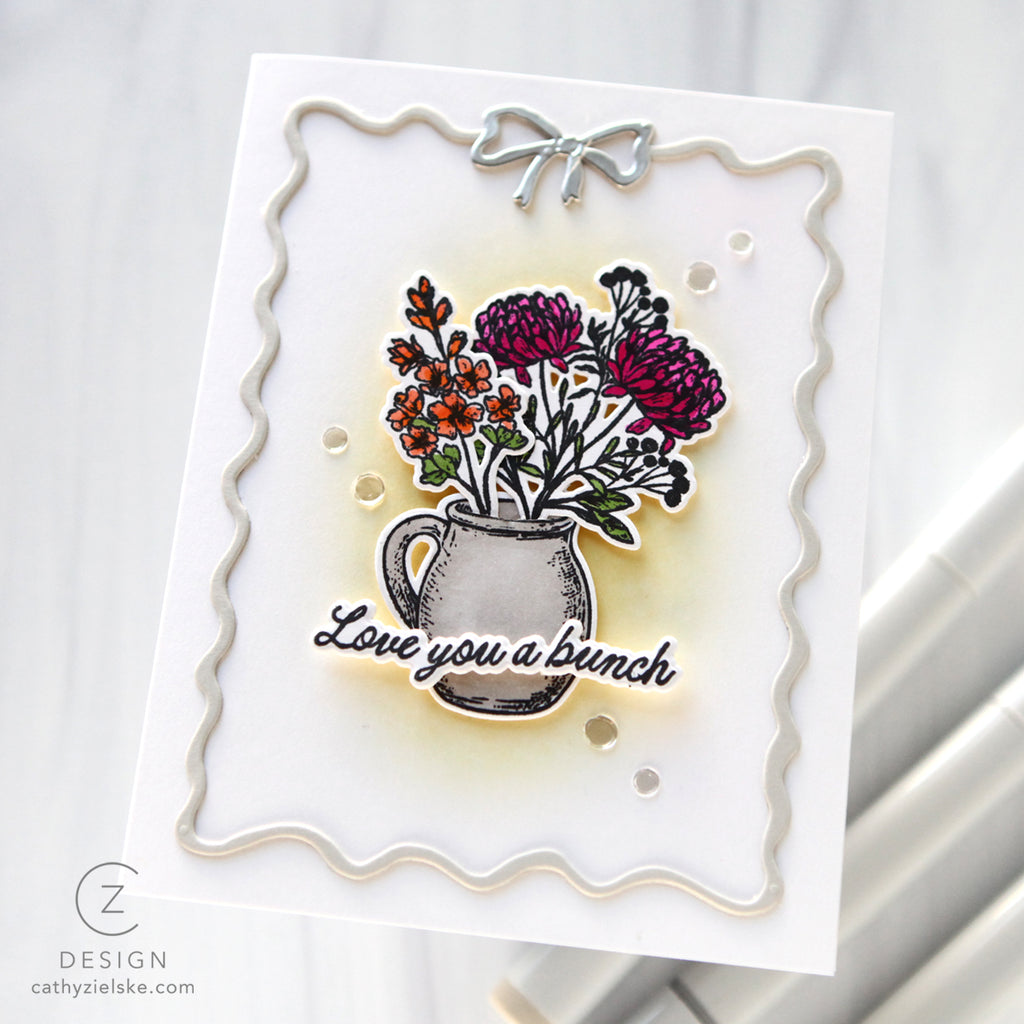 Simon Says Stamp Hand-tied Frame Wafer Dies 1741sd Cathy Zielske Love You A Bunch Flower Urn Card | color-code:ALT01