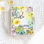 Simon Says Stamp Pack of 4 Watercolor Card Fronts Sketched Florals 1023sf Heather Hoffman Soft Pastel Flowers Birthday Card | color-code:ALT02