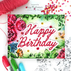 Simon Says Stamp Pack of 4 Watercolor Card Fronts Sketched Florals 1023sf Suzy Plantamura Bold Flowers Birthday Card | color-code:ALT04