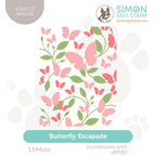 Simon Says Stamp Set of 3 Stencils Butterfly Escapade 1144stc In My Heart