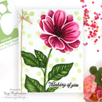 Simon Says Stamp Set of 3 Stencils Darling Patterns 1 1162st Suzy Plantamura Bold Pink Flower Thinking of You Card | color-code:ALT01