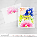 Simon Says Stamp Stencils and Dies Friendly Blossoms set1190fb In My Heart Vibrant Floral Thank You Card | color-code:ALT06
