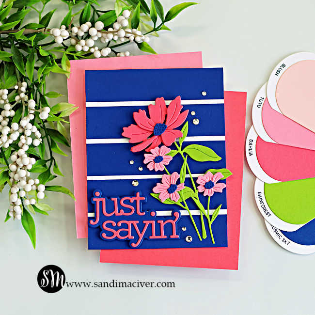 Simon Says Stamp Sunrise Stem Wafer Dies s852 Out Of This World Vibrant Friend Card Sandi MacIver | color-code:ALT06
