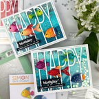 Simon Says Stamp Tall Happy Cover Wafer Die 1622md Shine On Fish Aquarium Shaker Birthday Cards Nichol Spohr | color-code:ALT12