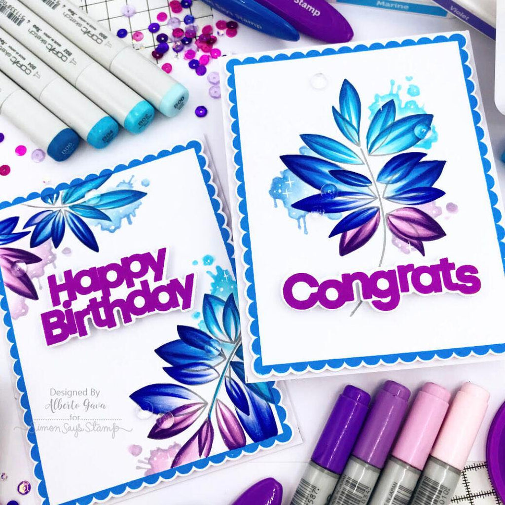 Simon Says Stamps And Stencils Friendship Leafy Cluster Vibrant Cards Alberto Gava | color-code:ALT03