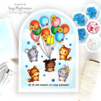 Simon Says Stamps and Dies Balloon Critters set1266bc Shine On Suzy Plantamura Shaped Card | color-code:ALT04