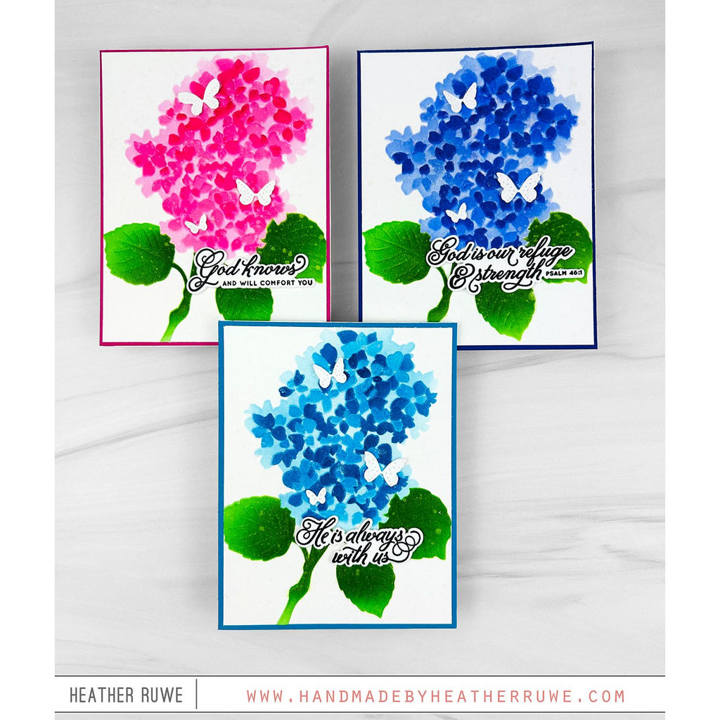 Simon Says Stamps and Dies Blessed set1243bl Always There Religious Hydrangea Card Set Heather Ruwe | color-code:ALT03