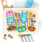 Simon Says Stamps and Dies Bring On the Sun set1269bo Shine On Beach Day Collage Card Suzy Plantamura | color-code:ALT03