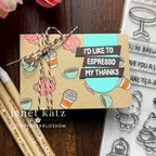 Simon Says Stamps and Dies Coffee With Friends set1303cf Every Happiness Janet Katz Espresso Card
