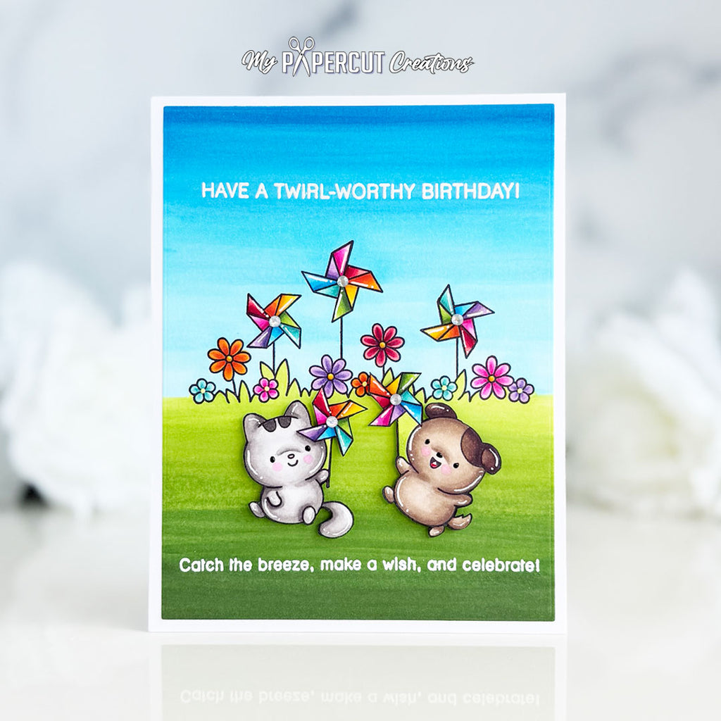 Simon Says Stamps and Dies Easy Breezy set1298eb Every Happiness Brenda Noelke Jumping Twirlers Card