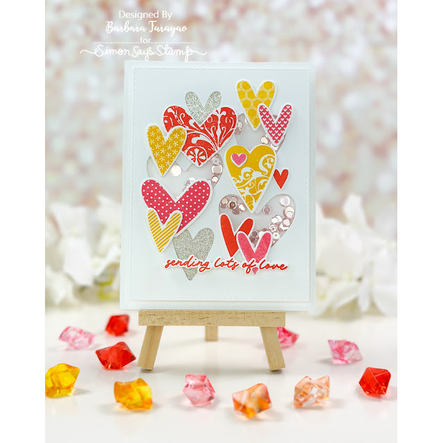 Simon Says Stamps and Dies Lots of Hearts set1149lh Heart to Heart Barbara Tarayao Quirky Hearts Love Card | color-code:ALT05