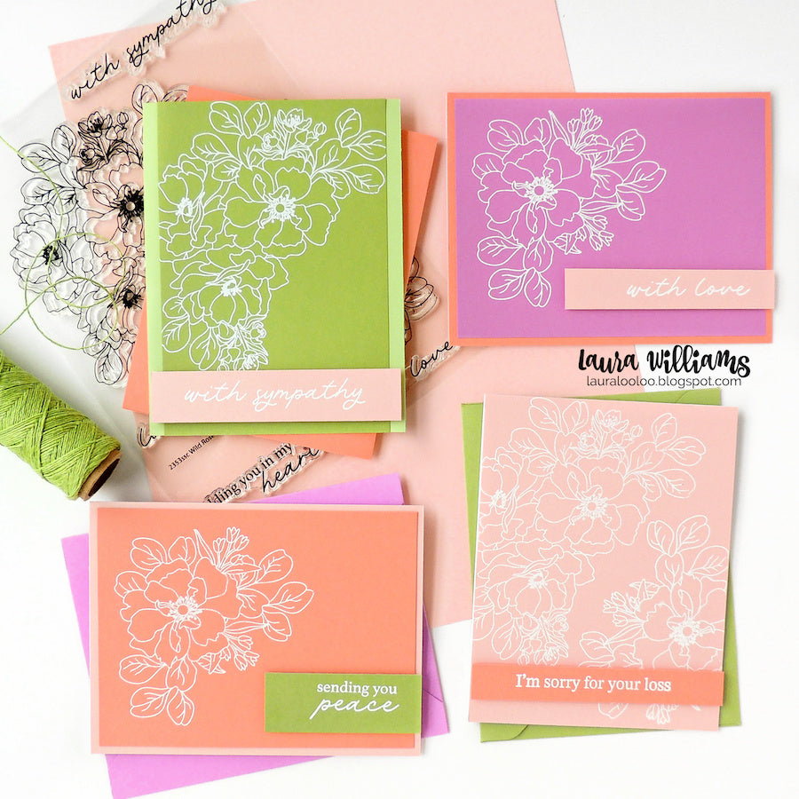 Simon Says Stamps and Dies Wild Rose set1196wr In My Heart Fresh Sympathy Card Set | color-code:ALT05