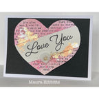 Simon Says Stamps and Dies Words of Love set1134wl Heart to Heart Maura Hibbits Gold Foil