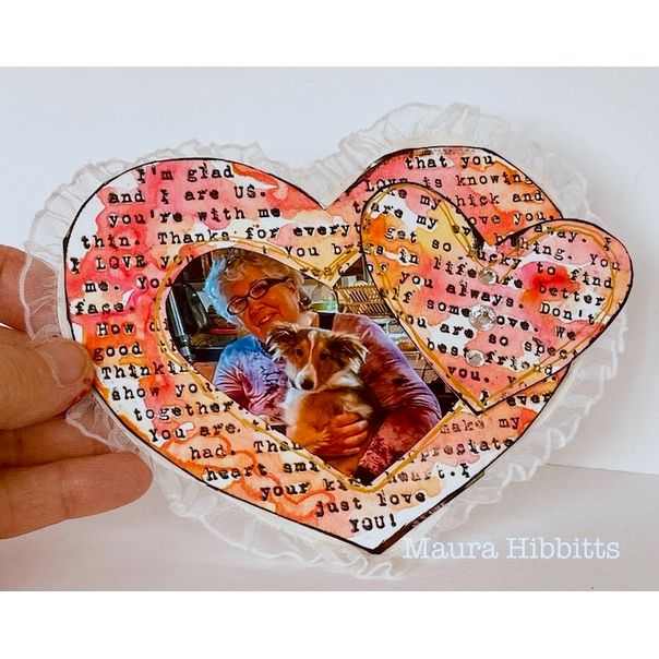Simon Says Stamps and Dies Words of Love set1134wl Heart to Heart Maura Hibbits Photo Card