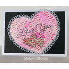 Simon Says Stamps and Dies Words of Love set1134wl Heart to Heart Maura Hibbitts Lacy Edge Valentine
