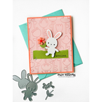 Simon Says Stamps and Stencils Folk Flowers set1206ff In My Heart Bunny Love You Card