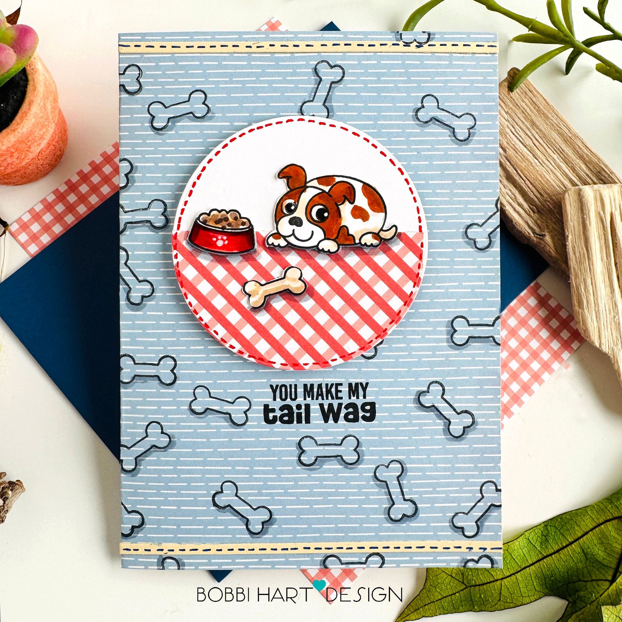 Simon Says Stamps and Dies Simon's Pawty set1027sp Friend Card