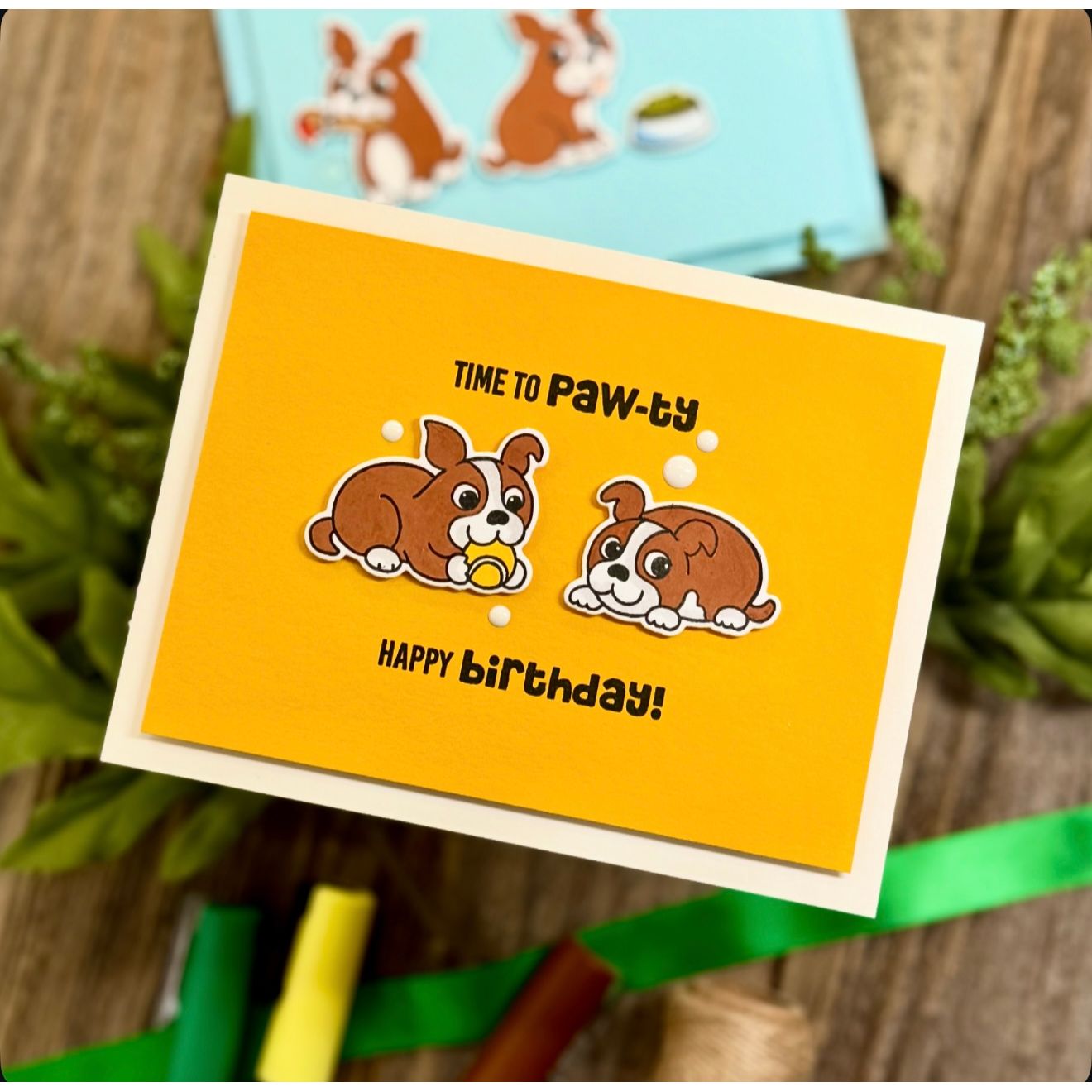 Simon Says Stamp Simon's Pawty Wafer Dies 1342sdc Birthday Card