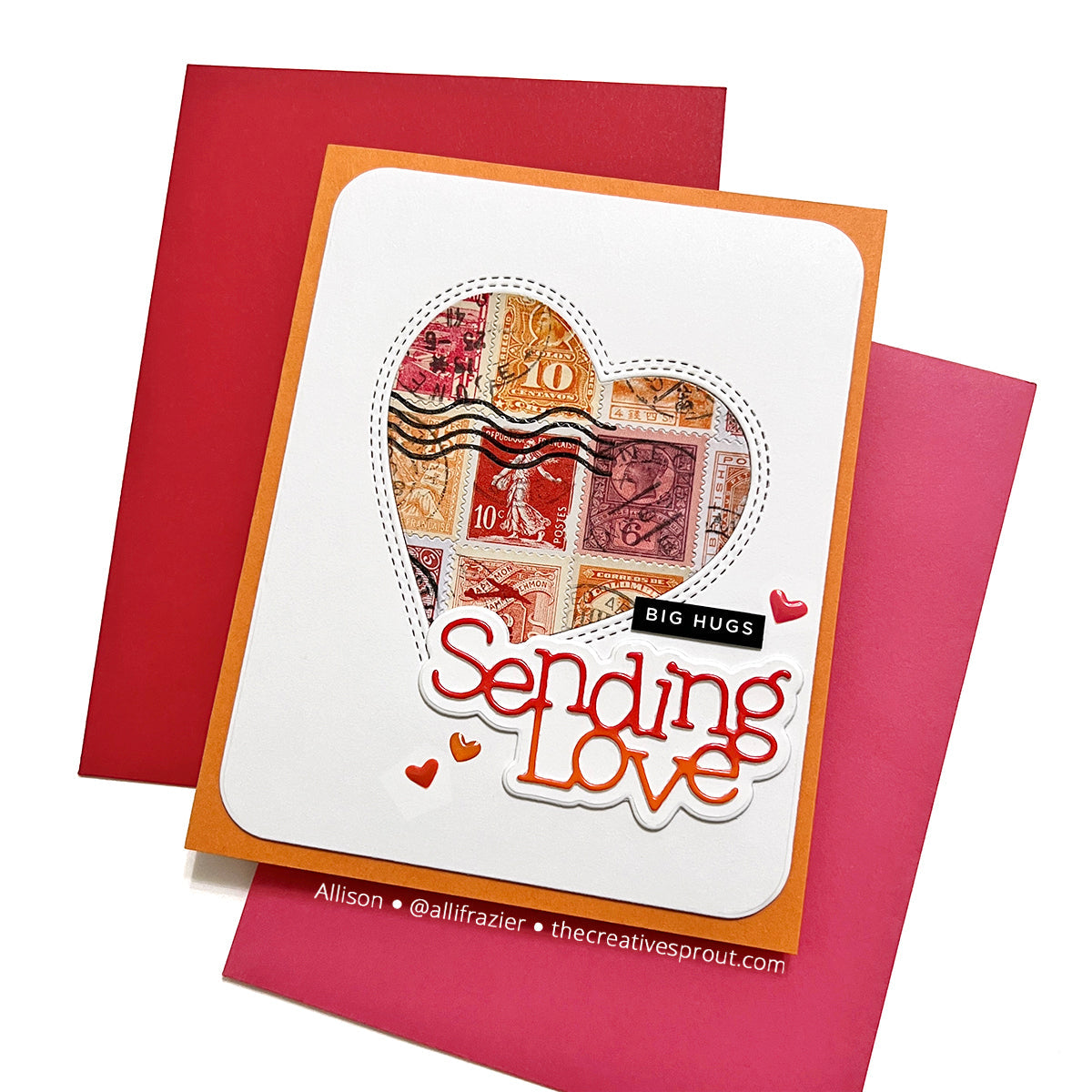 Simon Says Stamp Simple Sending Love Wafer Dies 1120sd Cheering for You Sending Love Card | color-code:ALT01