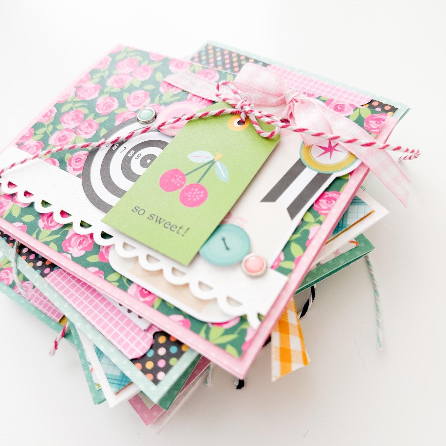 Simple Stories Color Me Happy Floral Bits And Pieces 26521 Binder Project