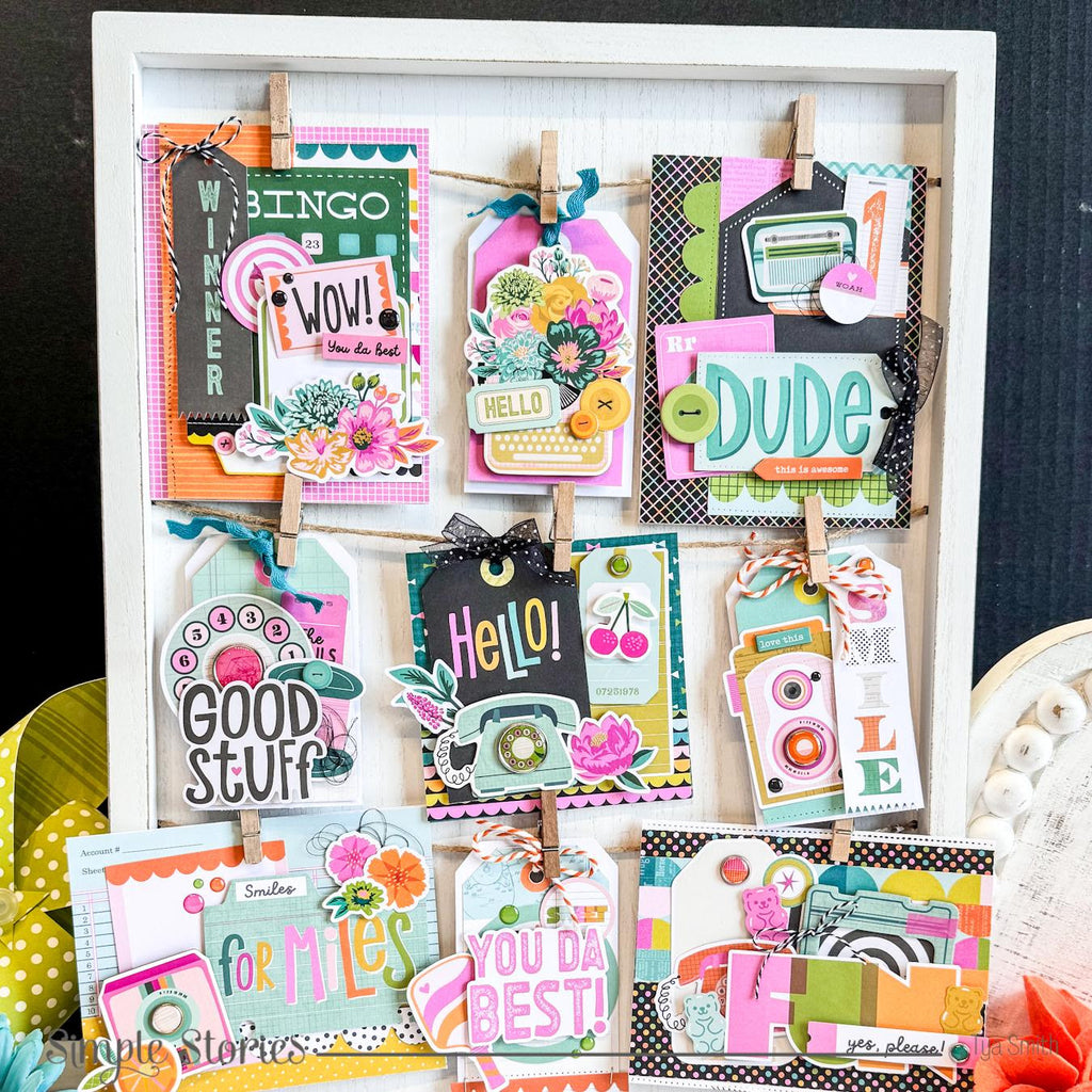 Simple Stories Color Me Happy Floral Bits And Pieces 26521 Card Display