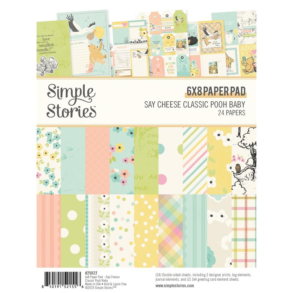Simple Stories Say Cheese Classic Pooh Baby 6 x 8 Paper Pad 25822