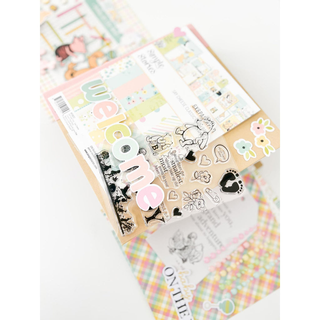 Simple Stories Say Cheese Classic Pooh Baby 6 x 8 Paper Pad 25822 Welcome New Born Layout