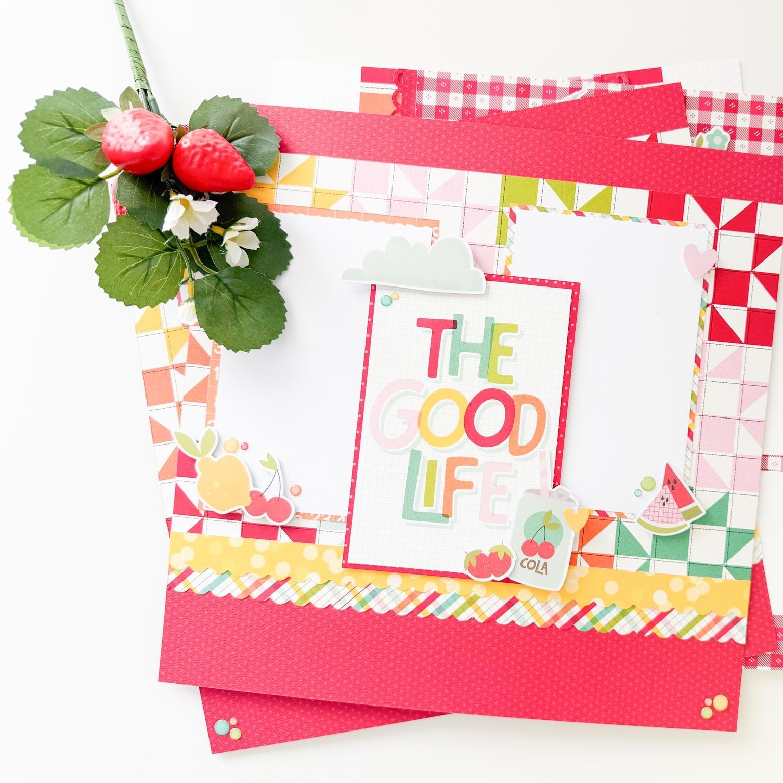 Simple Stories Sweet Summertime 12 x 12 Collector's Essential Kit 26801 The Good Life Layout