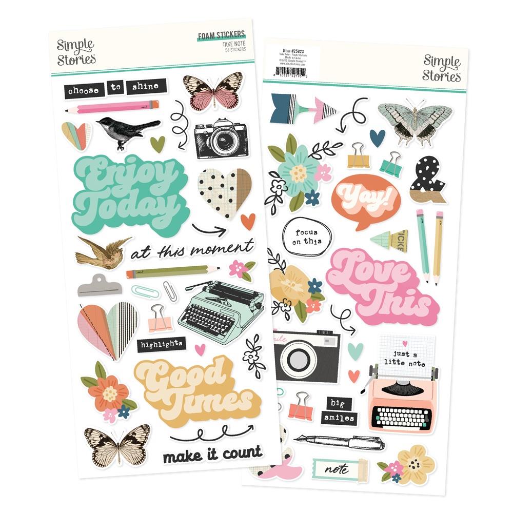 Simple Stories Take Note Foam Stickers 25923