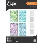 Sizzix Background Textures A6 Stencils 667083