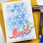 Sizzix Background Textures A6 Stencils 667083 love